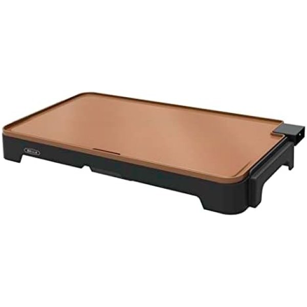 BELLA XL Electric Ceramic Titanium Griddle, Make 15 Eggs At Once, Healthy-Eco